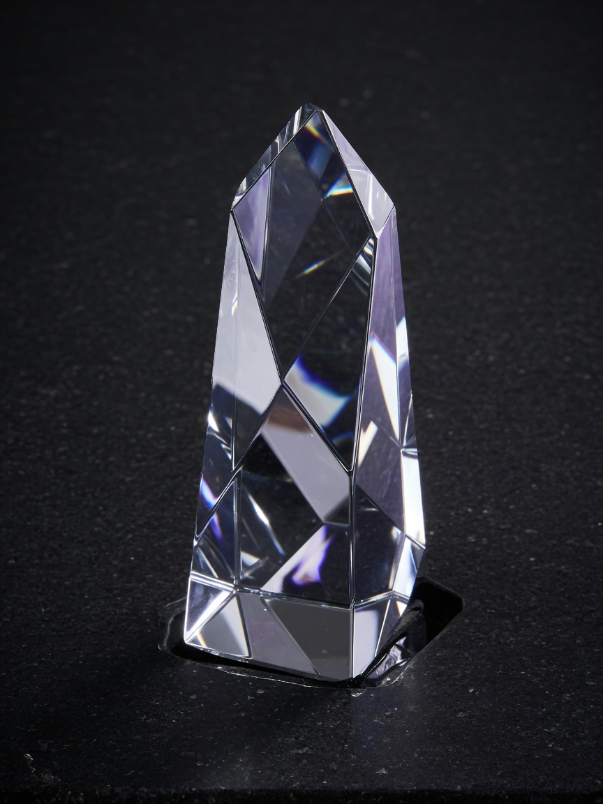 Faceted chrome crystal.
